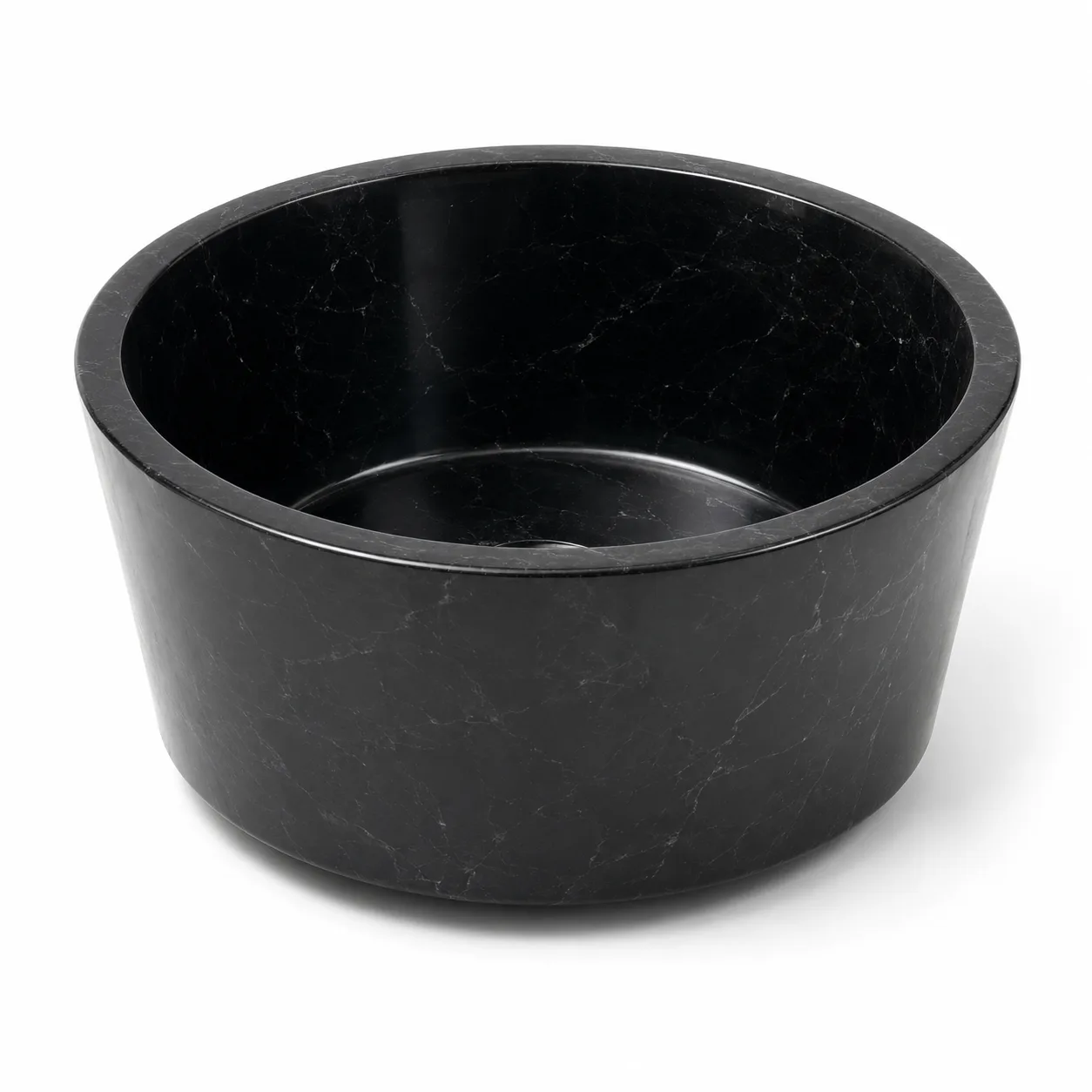 Minimalist Siyah Nero Marquina Mermer Lavabo