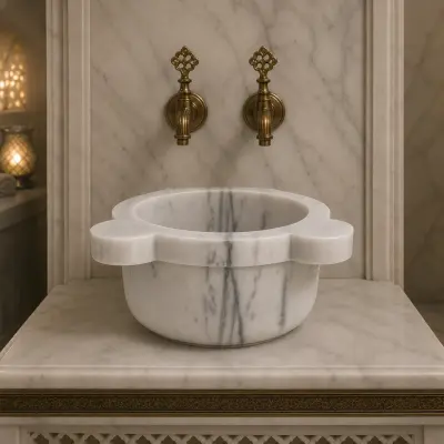 Düz kulaklı model hamam kurnası