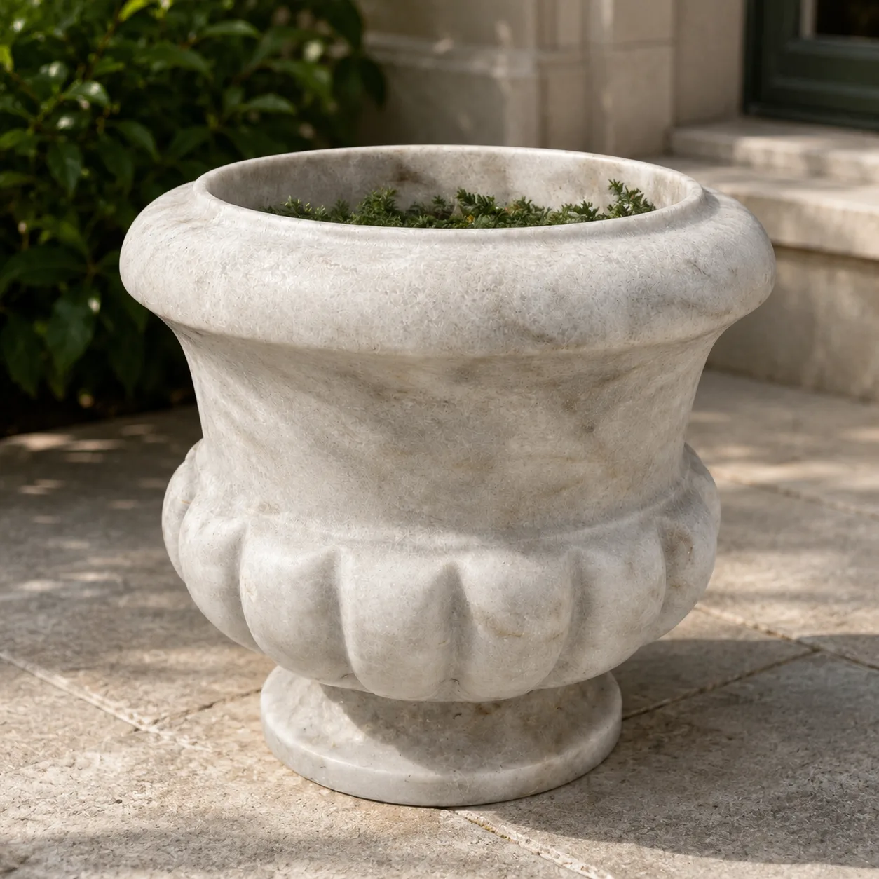 Handcrafted Classic Sculptural Premium Marble Planter