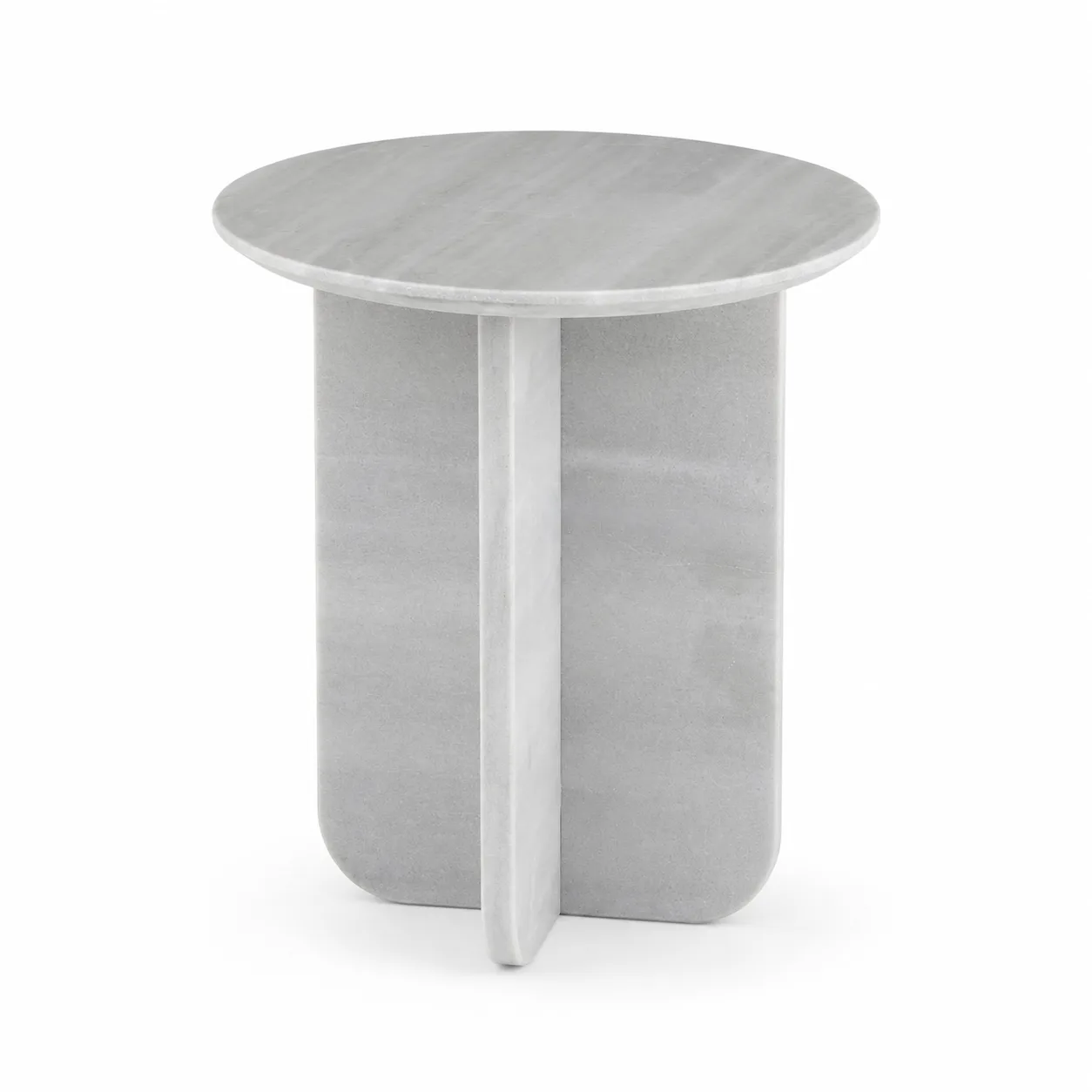 Minimalist Tasarım Geometrik Mermer Yan Sehpa